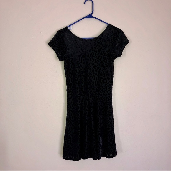 Black Leopard Print Aéropostale Dress SMALL - Picture 3 of 5